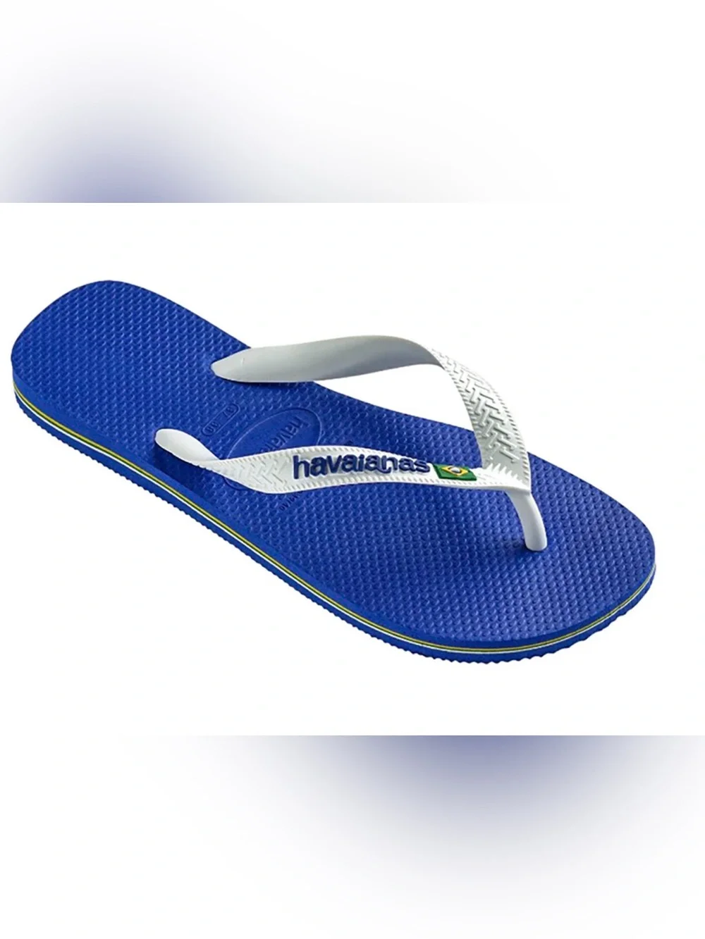 🩴 Havaianas Brasil Logo Marine Blue Flip Flops Men’s 9/10 NWT - Picture 4 of 7